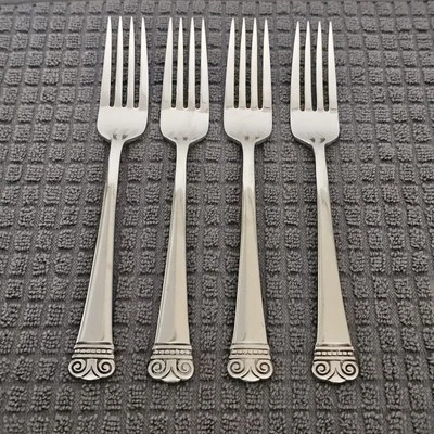 4 Dinner Forks Oneida MELODIA 18/10 Stainless Indonesia 8" - Image 1 of 4