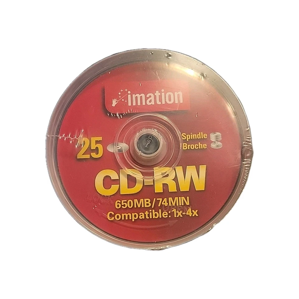 Imation 650 MB 74 Min CD-RW Data Rewritable Media 25 Pack Spindle Discs (H3) - Image 1 of 3