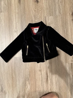Jaqueta de Moto de Veludo Genuína Kids By Oshkosh Infantil Meninas Feriado de Outono Tamanho 18M - Imagem 1 de 4