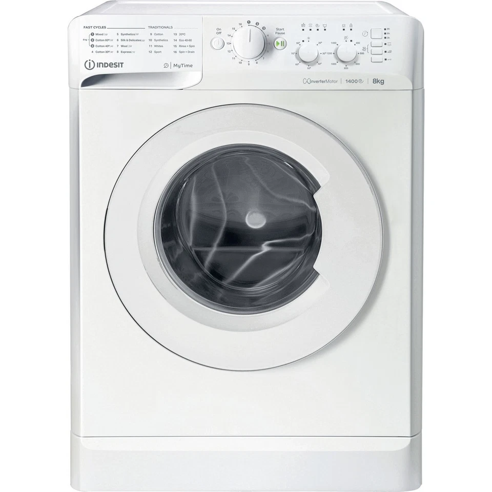 Indesit MyTime 8kg 1400rpm Washing Machine - White MTWC81495WUK