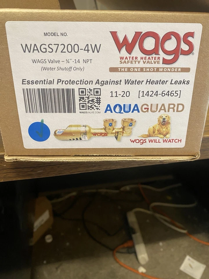 Válvula de seguridad para calentador de agua WAGS7200-4W - 3/4"-14 NPT Aquaguard Foto 1 de 2