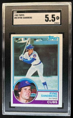 1983 Topps Ryne Sandberg Rookie RC #83 Cubs SGC 5.5 - Image 1 of 2