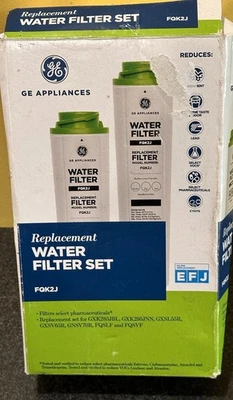 2 PACK GE FQK2J Under Sink Dual Flow Drinking Replacement Water Filter USA - Image 1 of 4