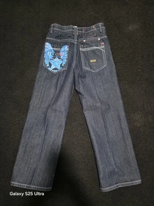 Coogi Australian Wings Skater Rock Jeans Y 14  Red BLUE Stitching Y2K  - Picture 1 of 6