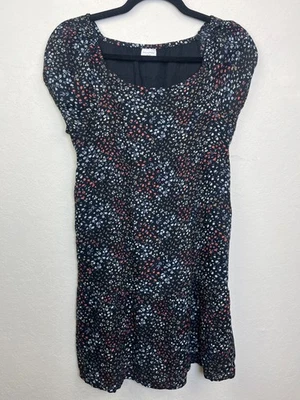 ABERCROMBIE KIDS Girls Lined Black Floral Short Sleeve Dress Size 13/14 - Image 1 of 4