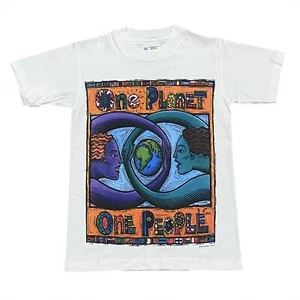 Vintage 1994 Human-I-Tees One Planet, One People T-Shirt Kids Size 10-12 - Picture 1 of 4