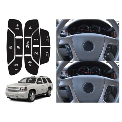 Steering Wheel Button Decals For Cadillac Escalade Chevrolet Suburban Silverado - Imagem 1 de 4