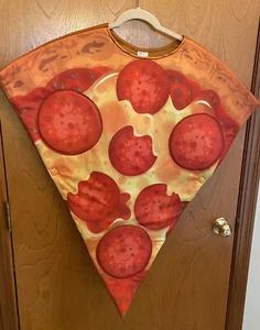 CHILD SIZE SLICE OF PEPPERONI PIZZA COSTUME BY AMSCAN VGC UNISEX ONE SIZE. VGC - Picture 1 of 7