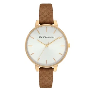 Reloj para mujer BCBGeneration tono dorado correa de cuero beige BCBG GN51048002 - Imagen 1 de 4