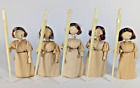 Vintage Corn Husk dolls Set of 5 Thanksgiving Place card Holders? 3 Inches tall