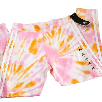 Adidas Girls Pants Size 16 Extra Large Tie Die Pink Orange  - Image 1 of 4