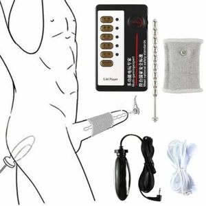 E-Stim Electric S-hock Penis Enhancer Anal Plug Stretcher Dilator Therapy Kit - Picture 1 of 12