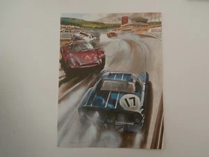 Sports car. Racing incident..artist,Donnison .rare 1960s print book extract - Picture 1 of 1