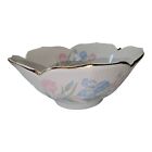 Fine China Bowl Pink and Blue Orchid Transferware 7 In wide X 3 In made in Japan