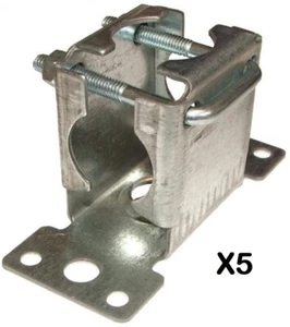 Pressed Fascia Bracket with Clamp for 1'(foot) O/D Masts (Satellite/Aerial) X5 - Picture 1 of 1