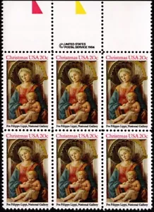 US - 1984 - 20 Cents Religious Christmas Madonna Issue Copyright Block #2107 NH - Picture 1 of 1