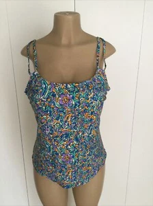 Tankini con ferretto Sunsets Pansy Fields taglia 36E/34F/32G - Foto 1 di 7