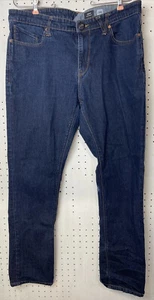 EUC Volcom Dark Denim Jeans Mens Solver Modern Straight Denim - Picture 1 of 17