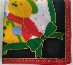 HANDKERCHIEF VINTAGE SNOW MAN CLASSIC PATTERNED COTTON 16" MEN POCKET - Picture 1 of 2