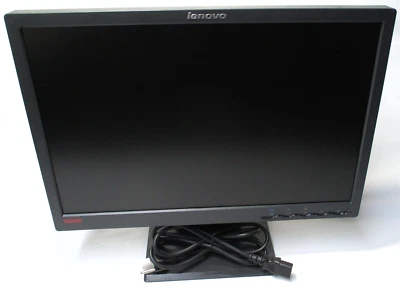 Lenovo 19" ThinkVision Widescreen DVI VGA 16:10 LCD TFT Monitor 1440x900 L197wA - Image 1 of 4