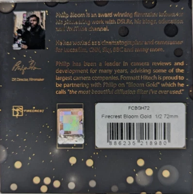 New Formatt Hitech Firecrest Bloom Gold Filter (72mm, 1/2 Density, Gold Frame) - Image 1 of 4