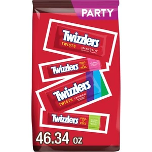 TWIZZLERS Assorted Flavored Licorice Style Candy Bulk Party Pack 46.34 oz - Picture 1 of 7