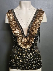 💥STUNNING MANDALAY CORSET Evening COCKTAIL DRESS TOP Embellished Black 2 - Picture 1 of 16