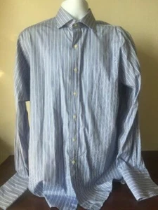 Polo by Ralph Lauren Herren Langarm Hemd Gr. 16 1/2 34/35 blau/rosa gestreift - Bild 1 von 7
