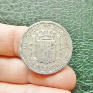 Espagne - 2 Pesetas - 1870 (74) DE M Madrid - Imagen 1 de 2