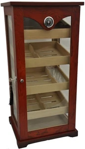HUMIDOR - CAVE A CIGARES CAPACITÈ:100 CIGARES PORTE ET TROIS CÒTÈS VITRÈS FERMER - Afbeelding 1 van 5