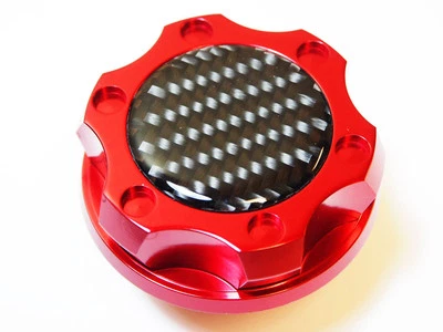 FITS DODGE VIPER RT SRT RAM SRT10 CARBON FIBER HEMI BILLET ENGINE OIL CAP RED - Image 1 of 3
