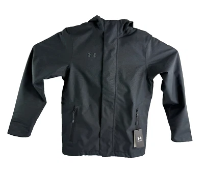 Chaqueta de lluvia Under Armour forrada a prueba de tormentas negra para hombre talla XSmall 1369254-001 Foto 1 de 4