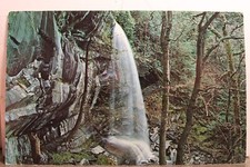 Great Smoky Mountains National Park Rainbow Falls Postcard Old Vintage Card View