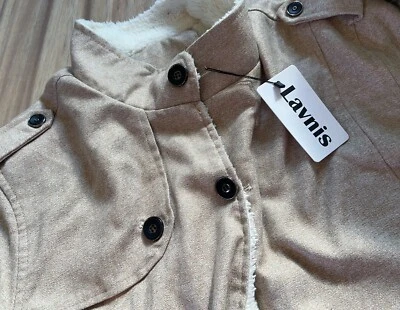 NWT Lavnis 2XL Tan Jacket Sweater Soft Interior - Image 1 of 4