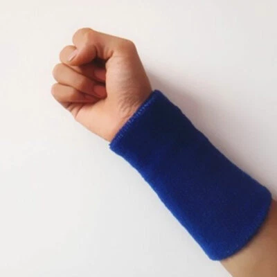 Unisex Cotton Wrist Wristband Sports Towel Sweatband Solid Sweat Band Yoga Gym✔ - Image 1 of 4