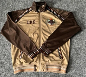 LRG Lifted Research Group Zip Beige Braun Trainingsjacke Herren Größe Medium Vintage - Bild 1 von 14