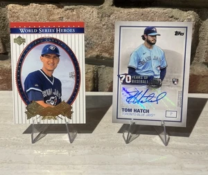 Toronto Blue Jays World Series Hero’s 2002  John Olerud & RC Card Auto Tom Hatch - Picture 1 of 6