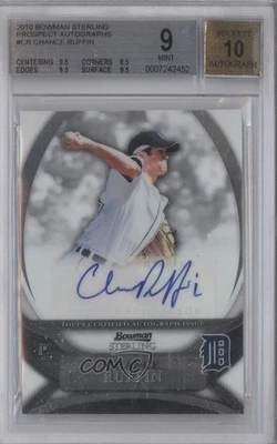 2010 Bowman Sterling Prospects Auto Chance Ruffin #BSP-CR BGS 9 MINT Auto - Image 1 of 2