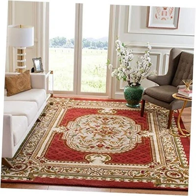  Classic Collection 4' x 6' Burgundy CL755A Handmade Traditional Oriental  - Image 1 of 4