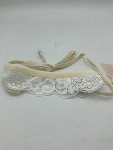 We Are HAH All Choked Up Choker Blanc Lace Satin Adjustable Medium - Picture 1 of 9