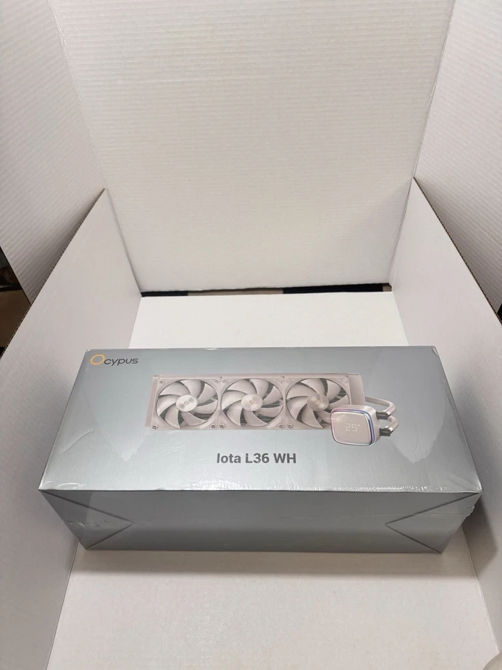 Iota L36 WH AIO CPU Enfriador Líquido 360mm con Pantalla Digital Temperatura, Aluminio ARGB Foto 1 de 2