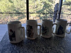 Norman Rockwell Collection (4) Vintage Sammler Porzellan Tassen The Seafarers  - Bild 1 von 11