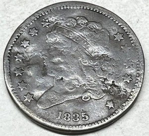 1835   1/2C BN Classic Head Half Cent.  Good Filler Coin. - Picture 1 of 4