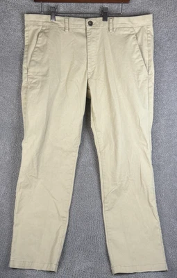 Pantalones chinos elásticos St. John's Bay para hombre 38x30 beige caqui TempFlex TruTemp365 Foto 1 de 4
