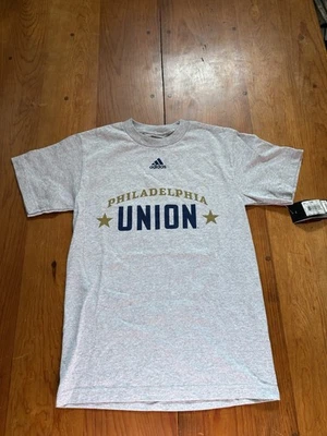 New Adidas Philadelphia Union Soccer T Shirt Grey Team Athletic Small - Image 1 of 4