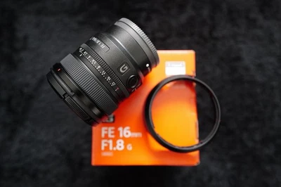 Sony FE 16mm F1.8 G Lens with All Original Packaging -  Mint Condition - Image 1 of 4