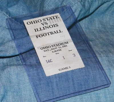 old football ticket    Ohio State Buckeyes EDDIE GEORGE  314 yards  3 TDs    - Image 1 of 3