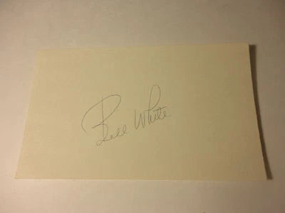 BILL WHITE CARDINALS JSA SOA 3X5 INDEX CARD VERY RARE AUTHENTIC - Image 1 of 3