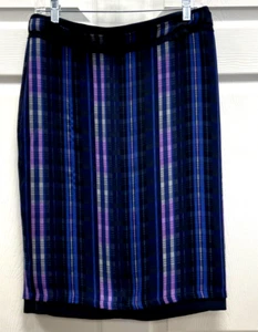 Banana Republic Purple And Blue Striped Skirt Size 6 - Picture 1 of 5