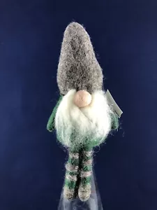 Pottery Barn Holiday Handarbeit Filz Wichtel Weinflasche Topper Wollfigur - Bild 1 von 4